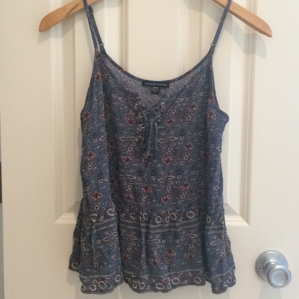 Floral American Eagle top